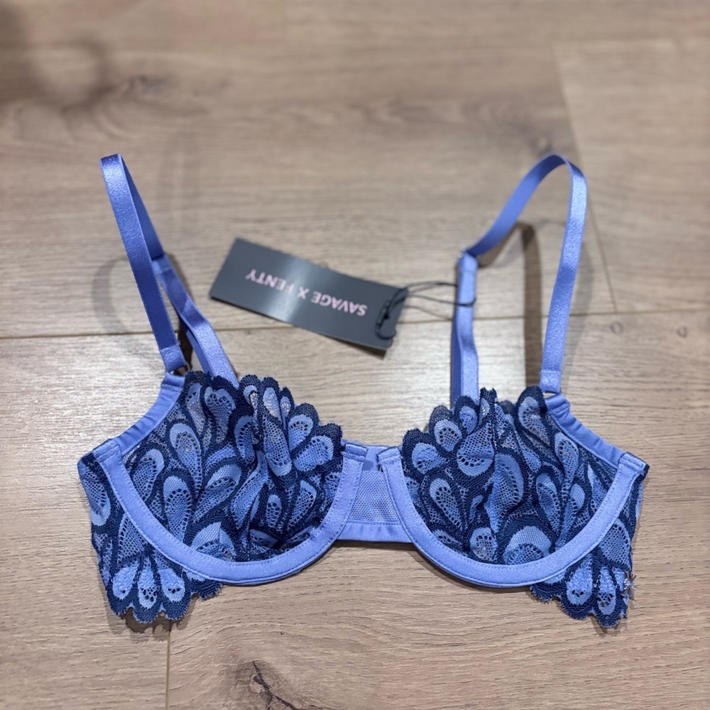 NWT Savage Not Sorry Unlined Lace Balconette Bra 30A - Picture 3 of 8